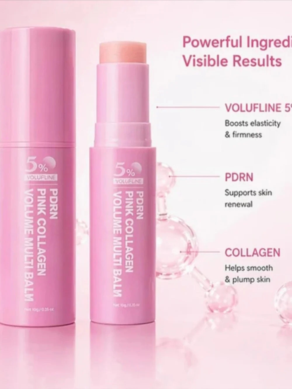 PDRN Pink Collagen Volume Multi Balm - Hydrating Pink Balm Stick